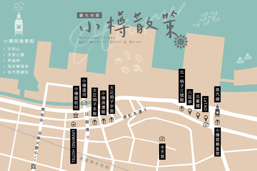 小樽觀光地圖小樽散步地圖